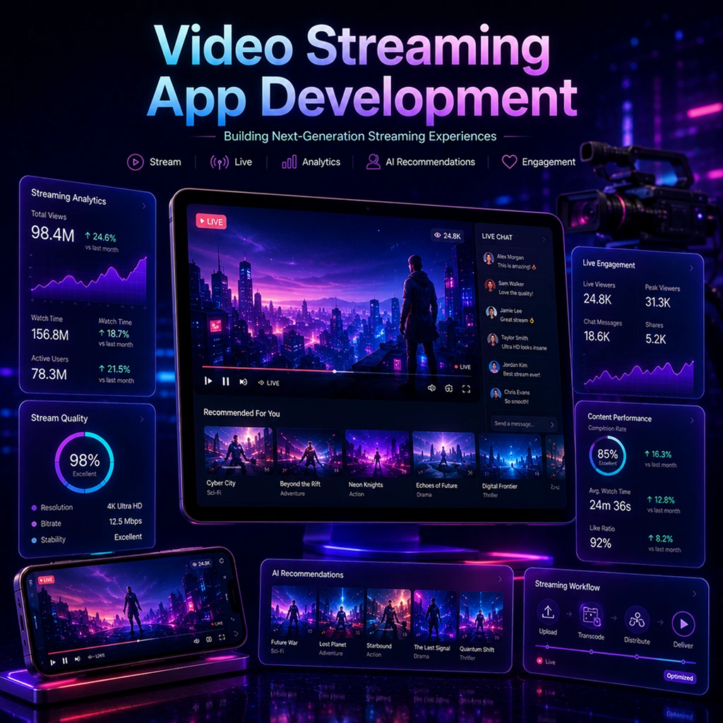 Video streaming app development services